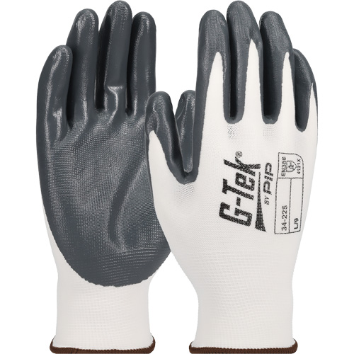 Gants en tricot sans couture G-Tek &eacute;conomiques, T-Grand, R&ecirc;vetement Nitrile, Calibre 13, Enveloppe en Nylon CSL Industriel Inc.