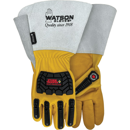 Gants r&eacute;sistants &agrave; leau Storm Trooper, Moyen, Paume en Cuir de vache, Poignet Manchette CSL Industriel Inc.