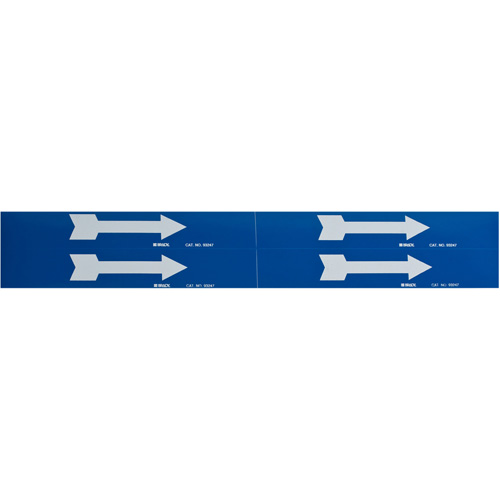 Marqueurs de tuyau avec fl&egrave;ches, Autocollant, 1-1/8" h x 7" la, Blanc/bleu CSL Industriel Inc.