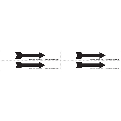 Marqueur de tuyau  Arrow, Autocollant, 1-1/8" h x 7" la, Noir sur blanc CSL Industriel Inc.