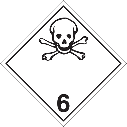 Toxic Materials TDG Placard, Plastic CSL Industriel Inc.
