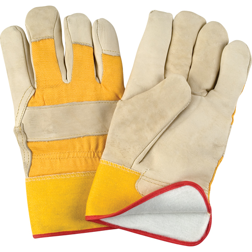 Gant pour ajusteur doubl&eacute;s pour l'hiver r&eacute;sistant &agrave; l'abrasion, Grand, Paume en Cuir fleur de vache, Doublure en Molleton de mousse CSL Industriel Inc.