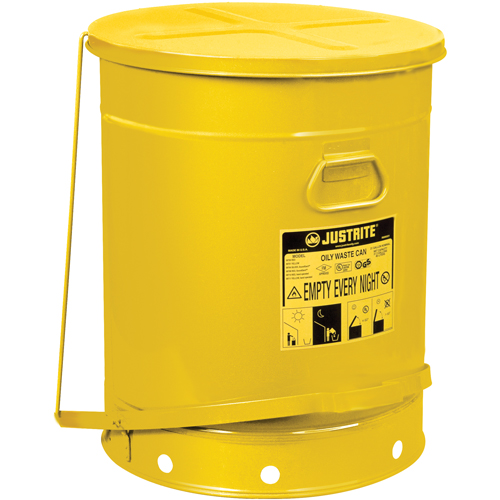 Oily Waste Cans, FM Approved/UL Listed, 21 US gal., Yellow CSL Industriel Inc.