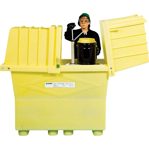 Contenants Poly-Safetypack plus avec drain, 60,25" lo x 34,5" la x 64" h, Capacit&eacute; de charge 1200 lb CSL Industriel Inc.