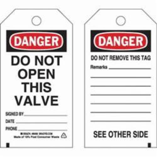 Self-Laminating Safety Tags, Polyester, 3" W x 5-3/4" H, English CSL Industriel Inc.