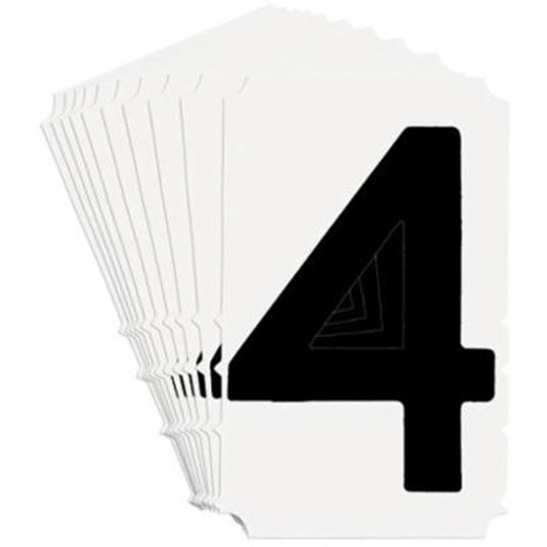 Quick-Align&reg; Individual Gothic Number and Letter Labels, 4, 4" H, Black CSL Industriel Inc.