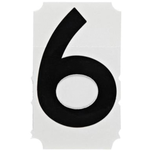 Quick-Align&reg; Individual Gothic Number and Letter Labels, 6, 4" H, Black CSL Industriel Inc.