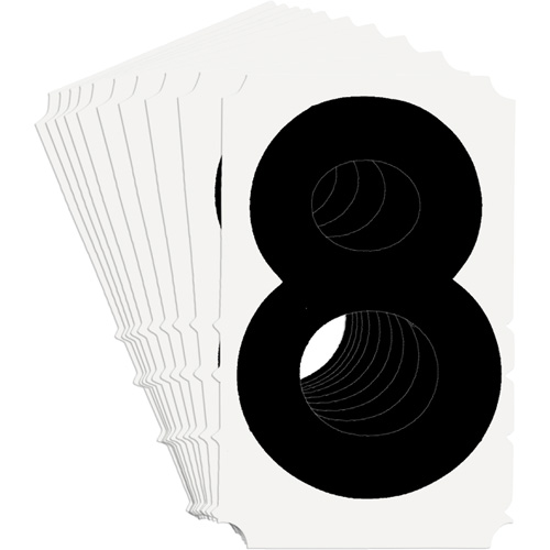 Quick-Align&reg; Individual Gothic Number and Letter Labels, 8, 4" H, Black CSL Industriel Inc.
