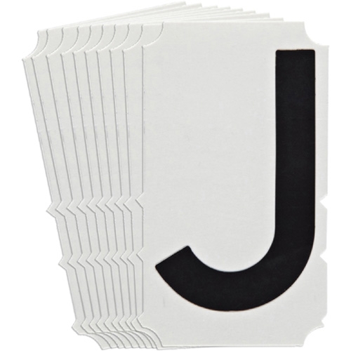 &eacute;tiquettes de lettres et chiffres gothiques individuels Quick-Align, J, 4" h, Noir CSL Industriel Inc.