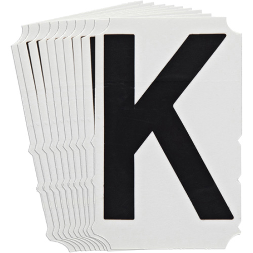 &eacute;tiquettes de lettres et chiffres gothiques individuels Quick-Align, K, 4" h, Noir CSL Industriel Inc.