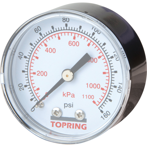 Mini Regulators - Replacement Gauge, 2" , 0 - 160 psi, Back Mount, Analogue CSL Industriel Inc.