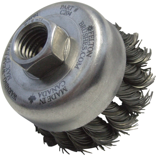 Knotted Wire Wheel Cup Brushes, 5" Dia. x 5/8"-11 Arbor CSL Industriel Inc.