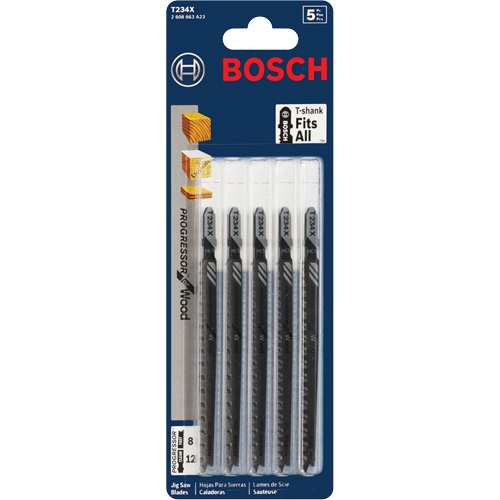 Lame de scie sauteuse, Acier &agrave; haute teneur en carbone, Tige en T, 4-5/8" lo, 8-12 dents par pouce CSL Industriel Inc.
