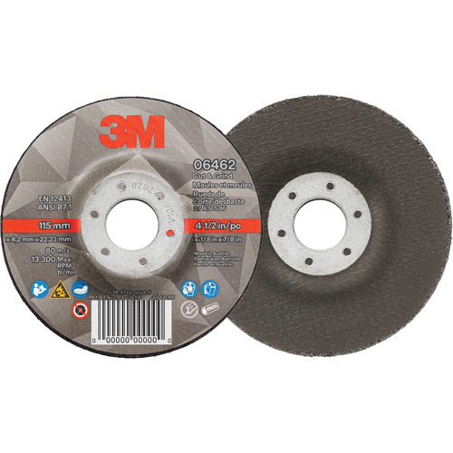 Cut & Grind Wheel, 4-1/2" x 1/8", 7/8" Arbor, Type 27, Ceramic CSL Industriel Inc.