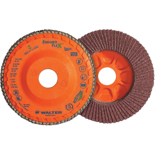 Enduro-Flex Stainless Flap Disc, 4-1/2" x 7/8", Type 27, 60 Grit, Zirconia Alumina CSL Industriel Inc.