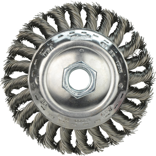 Bevel Knot Brush, 4" Dia., 0.023" Fill, 5/8"-11 Arbor CSL Industriel Inc.