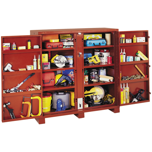 Jobsite Shelf Cabinet, Steel, 47.5 Cubic Feet, Red CSL Industriel Inc.