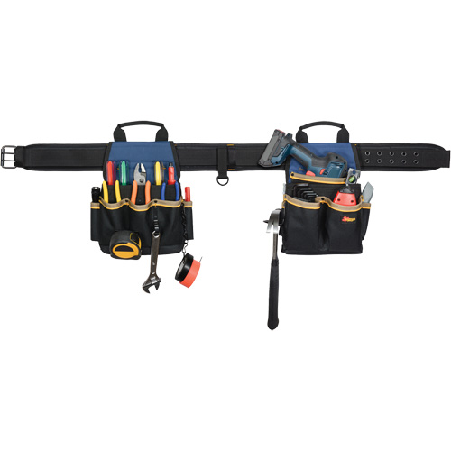 Combin&eacute;s de ceinture &agrave; outils &agrave; 20 pochettes, Polyester, Noir CSL Industriel Inc.