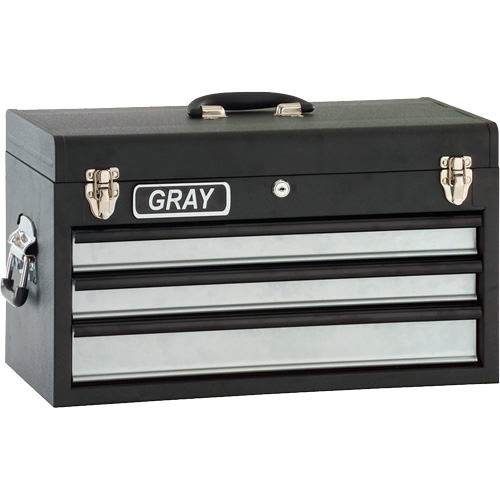 Tool Box - 3 Drawers, 10" D x 20-1/2" W x 12" H, Black CSL Industriel Inc.