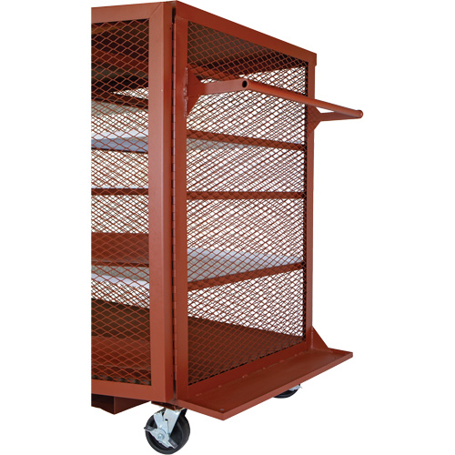 Mobile Mesh Cabinet, Steel, 37 Cubic Feet, Red CSL Industriel Inc.