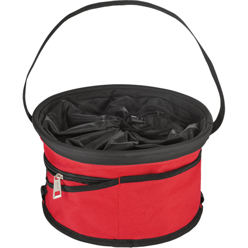 Sac range-tout style parachute, 11-4/5" lo x 11-4/5" la x 11" h, Nylon, Noir/Rouge CSL Industriel Inc.