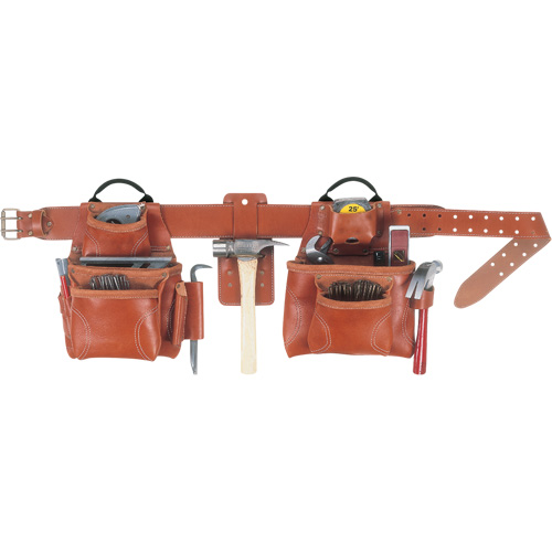 Ceinture &agrave; outils combin&eacute;e de luxe, Cuir, Havane CSL Industriel Inc.