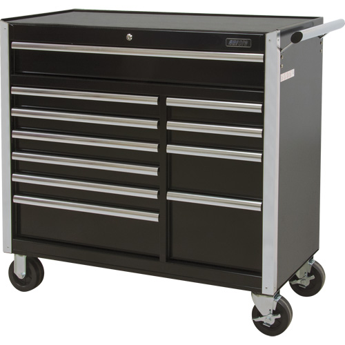 Industrial Tool Cart, 11 Drawers, 41" W x 18-3/4" D x 39-1/3" H, Black CSL Industriel Inc.