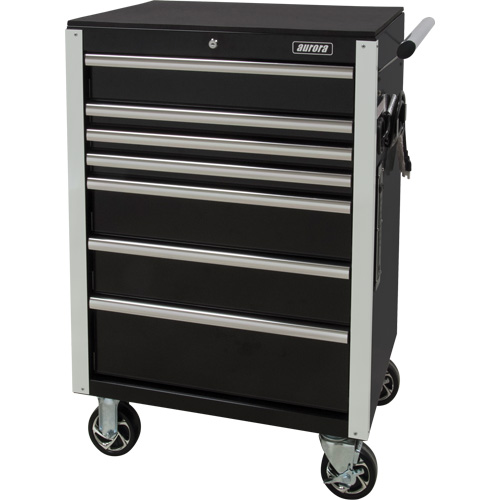 Heavy-Duty Tool Cart, 7 Drawers, 28" W x 22" D x 42-3/8" H, Black CSL Industriel Inc.