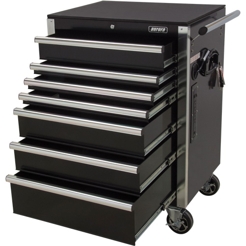 Heavy-Duty Tool Cart, 7 Drawers, 28" W x 22" D x 42-3/8" H, Black CSL Industriel Inc.