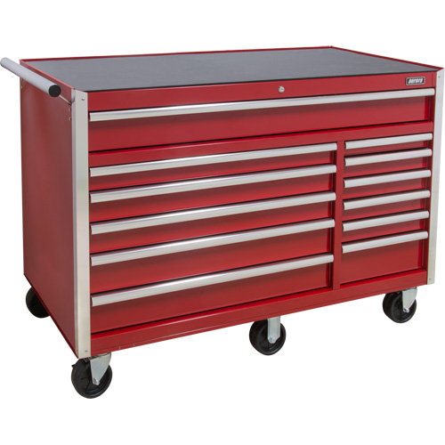 Industrial Tool Cart, 12 Drawers, 56" W x 24-1/2" D x 38-1/8" H, Red CSL Industriel Inc.