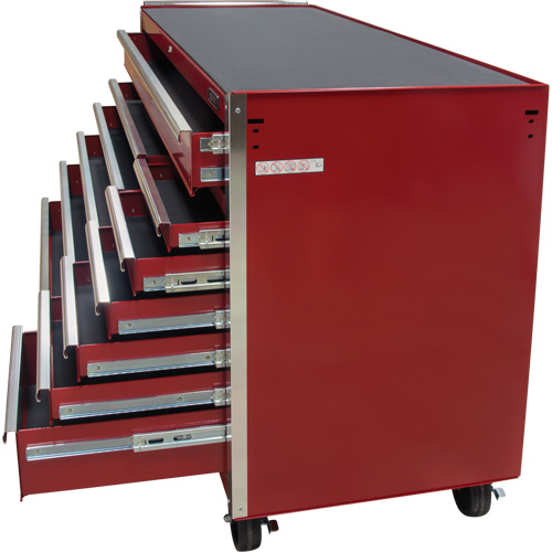 Industrial Tool Cart, 12 Drawers, 56" W x 24-1/2" D x 38-1/8" H, Red CSL Industriel Inc.