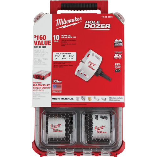 Trousse de scie cloche Packout Hole Dozer, 10 morceaux CSL Industriel Inc.