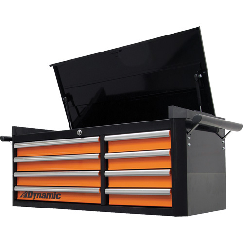 Top Chest, 42" W, 8 Drawers, Black/Orange CSL Industriel Inc.
