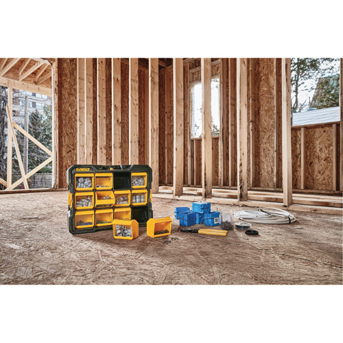 Flip-Bin Organizer, 3-7/8" W x 17-3/4" D x 13-7/8" H, Black/Yellow CSL Industriel Inc.