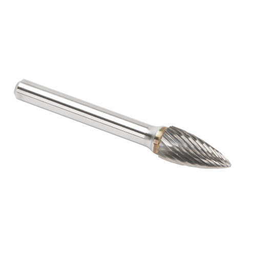 CLEVELAND Solid Carbide Burrs - Tree Shape Pointed End, SG-3, 9.53 mm Dia., 1/4" Shank CSL Industriel Inc.