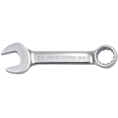 Cl&eacute; mixte courte enti&egrave;rement polie, 12 pans, 3/8", Fini Chrome CSL Industriel Inc.