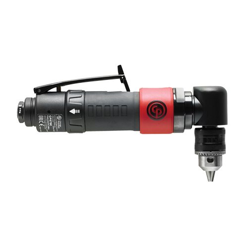 Pneumatic Reversible Angle Drill, 3/8" Chuck, 1/4" NPT Air Inlet, 2000 No Load RPM CSL Industriel Inc.