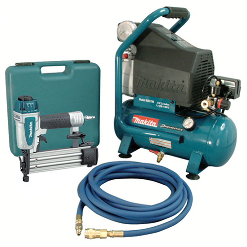 Air Compressor and Brad Nailer Kit, Electric, 2.6 Gal. (3.1 US Gal), 130 PSI, 120/1 V CSL Industriel Inc.
