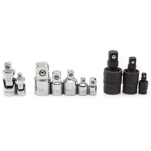 10-Piece 1/4", 3/8" & 1/2" Drive Universal Joint and Adapter Set CSL Industriel Inc.
