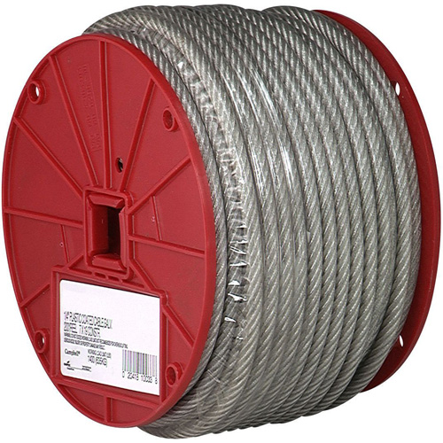 Wire Cable, 250' (76.2 m) x 1/8", 340 lbs. (0.17 tons), Vinyl Coated CSL Industriel Inc.