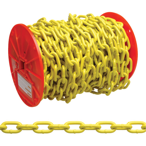 Chaîne ronde &eacute;prouv&eacute;e, Acier &agrave; faible teneur en carbone, 3/16" x 100' (30,4 m) l, Calibre 30, Charge d'utilisation 800 lb (0,4 tonne) CSL Industriel Inc.