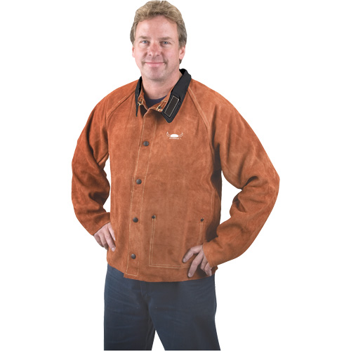 Veste de soudage, Cuir, 4T-Grand, Lava Brown CSL Industriel Inc.