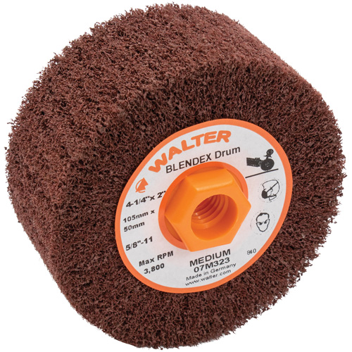 ALLSTEEL Blendex Surface Conditioning Drum, 4-1/4" Dia. x 2" W, 5/8"-11 Arbor, Medium Grit CSL Industriel Inc.