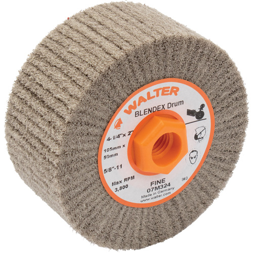 ALLSTEEL Blendex Surface Conditioning Drum, 4-1/4" Dia. x 2" W, 5/8"-11 Arbor, Fine Grit CSL Industriel Inc.