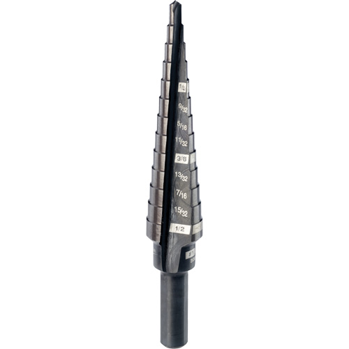 Foret &eacute;tag&eacute; no 1, 1/8" - 1/2", Incr&eacute;ments de 1/32", Acier rapide CSL Industriel Inc.