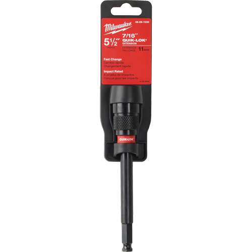 Quik-Lok Impact Drill Bit Extension, 7/16" Max. Diameter, 5-1/2" Length, 7/16" Shank CSL Industriel Inc.