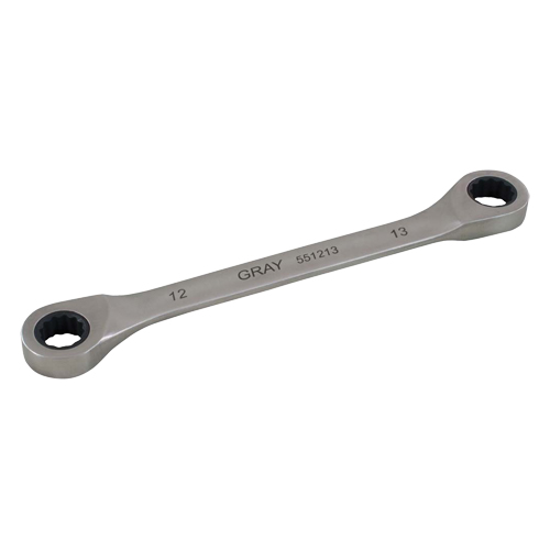 Double Box End Gear Ratcheting Wrench, 12 Point, 8 mm x 9 mm, Plain Finish CSL Industriel Inc.