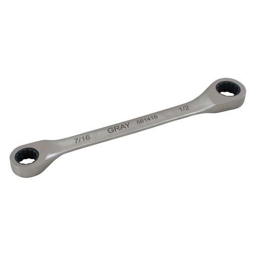 Double Box End Gear Ratcheting Wrench, 12 Point, 5/16" x 3/8", Plain Finish CSL Industriel Inc.