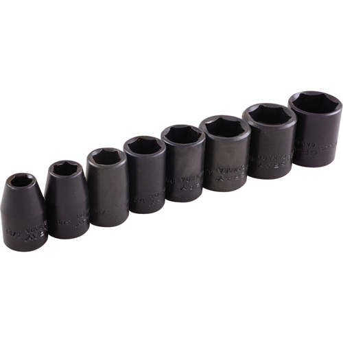 Jeu de douilles, 8 Mcx, Chocs, Prise de 3/8" CSL Industriel Inc.