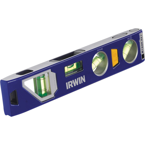 250 Series Heavy-Duty Torpedo Level, 9" L, Aluminum, 4 Vials, Magnetic CSL Industriel Inc.